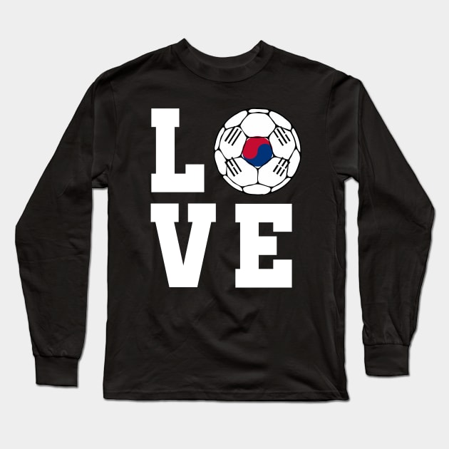 South Korea Football Long Sleeve T-Shirt by footballomatic